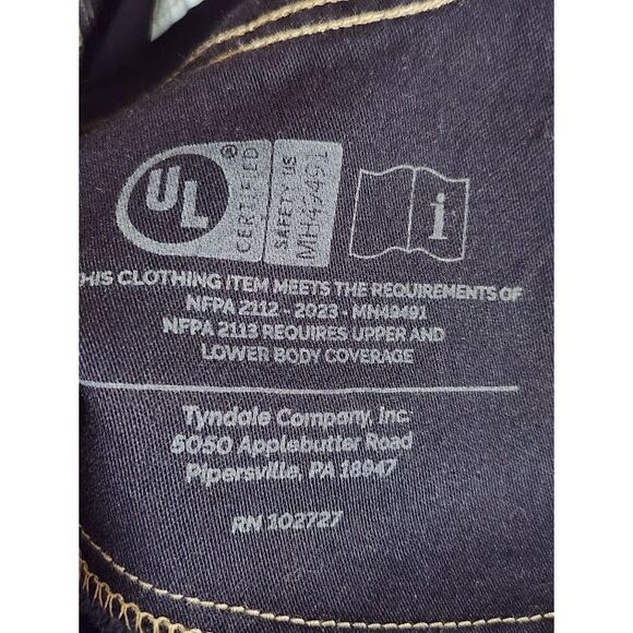 NWT Tyndale Flame Resistant Arc Rated Denim jeans Women's size 8 x 30 Straight - Picture 7 of 8